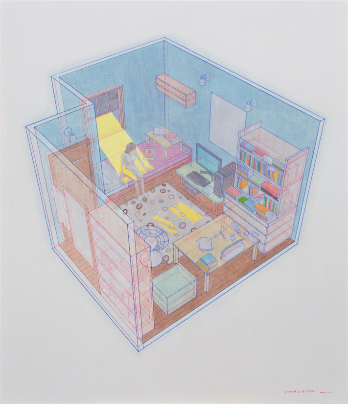 "In The Quiet of Night" 150cm×130cm Acrylic on Paper 2011